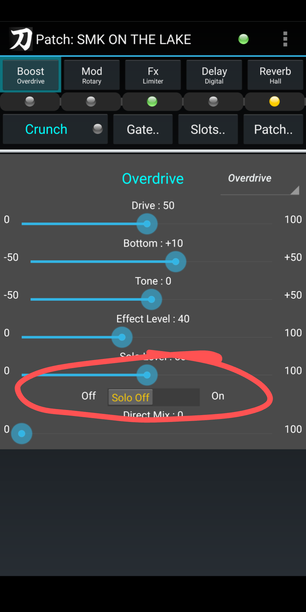 Boost Solo switch